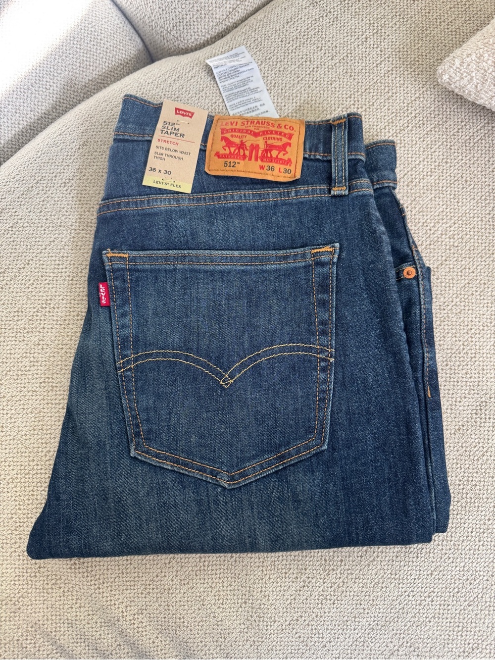 Levi's Slim Taper Jeans in Dark Blue Denim